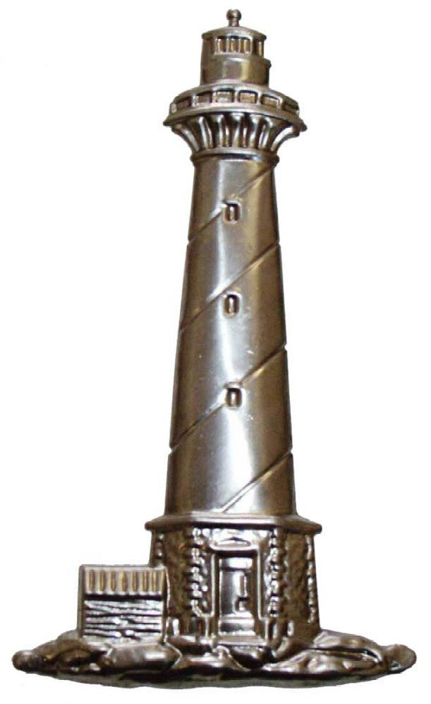 Metal Stamping Pressed Stamped Steel Lighthouse Tower .020" Thickness SE27 approx. size 3 1/16"w x 5 1/4"h.