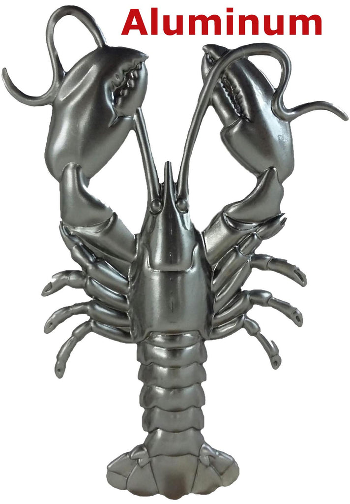 Solid Aluminum Stamping Pressed Stamped Lobster .020" Thickness SE28 approx. size 3 7/8"w x 5 1/2"h.