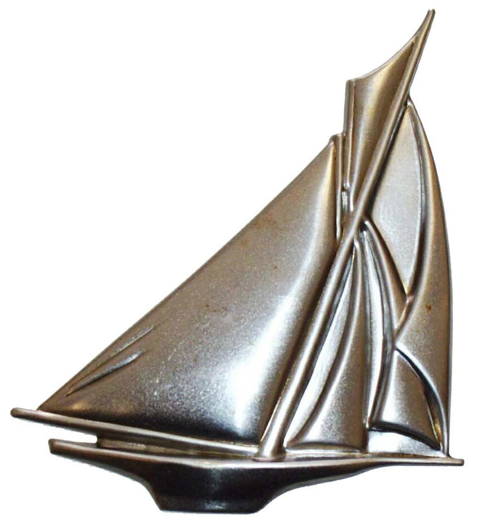 Metal Stamping Pressed Stamped Steel Sailboat .020" Thickness SE3  approx. size 4"w x 4 3/4"h. 