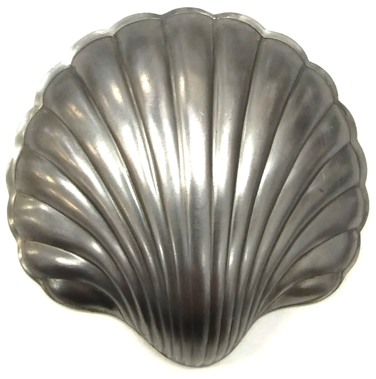 Metal Stamping Pressed Stamped Steel Seashell .020" Thickness SE46 approx. size 2 13/16"w x 2 3/4"h x 11/16" deep