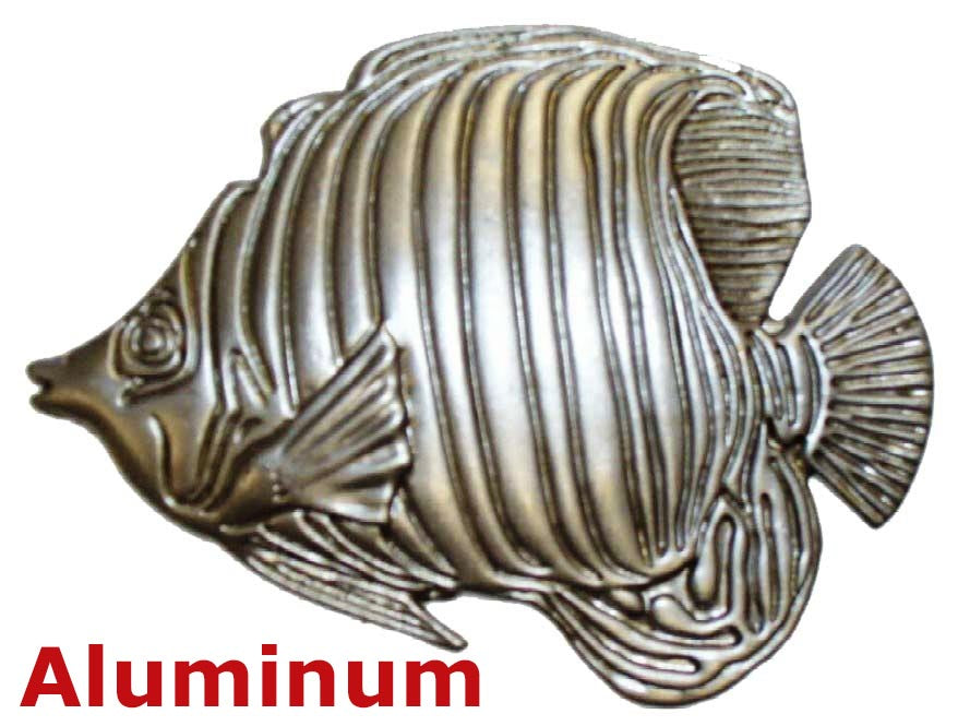 Solid Aluminum Stamping Pressed Stamped Tropical Triggerfish .020" Thickness SE9 approx. size 4"w x 3"h.