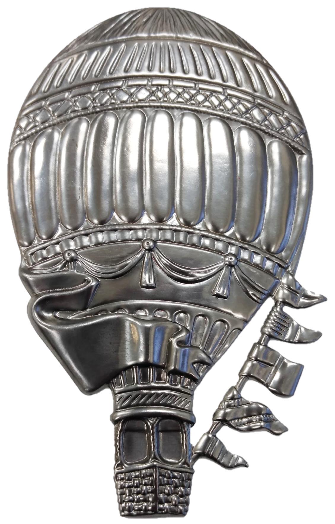 Metal Stamping Pressed Stamped Steel Hot Air Balloon Elope Rides .020" Thickness SP17 approx. size 3 5/16"w x 5 1/2"h.