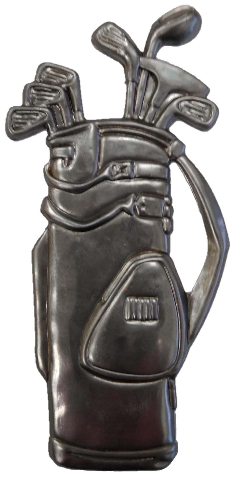 Metal Stamping Pressed Stamped Steel Golf Clubs Bag .020" Thickness SP18 approx. size 2"w x 4 1/2"h.