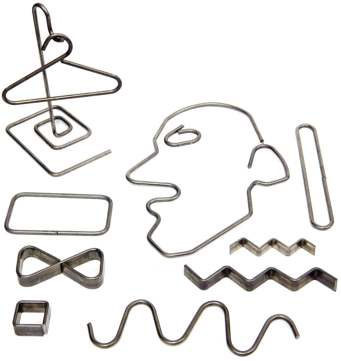 Various freestyle shapes made using Micro Bending Kit on the Metalcraft Master RBR Tool (sold separately)