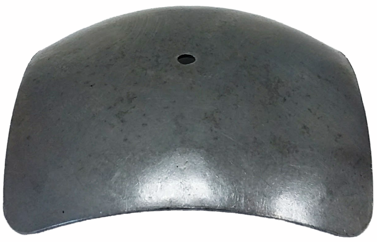 Upside Down View Metal Stamping Pressed Stamped Steel Candle Tray Plate Holder Square Shaped .038" Thickness T20 approx. size 2 7/16" square. Diagonally from edge to edge is 3 1/8". Between ends the height is 3/8" and at the square ends the height is 3/4" concave (bowl shaped)