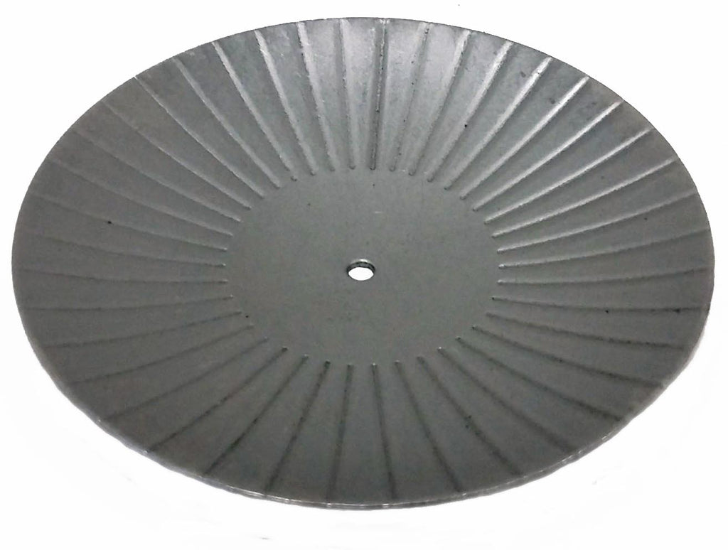 Metal Stamping Pressed Stamped Steel Candle Tray Plate Holder Sunburst Slight Concave .047" Thickness T22 approx. size 3 5/16" diameter