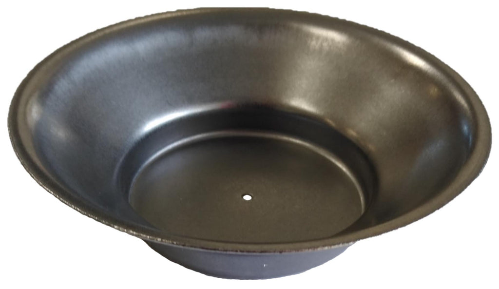 Metal Stamping Pressed Stamped Steel Candle Tray Plate Holder Plain .036" Thickness T39 approx. size 2 3/4" dia. inside flat base with overall dia. of 4 7/8" measuring across the top. Has a flat base with approx. 3/8" sides going straight up and then outward 1 3/8"