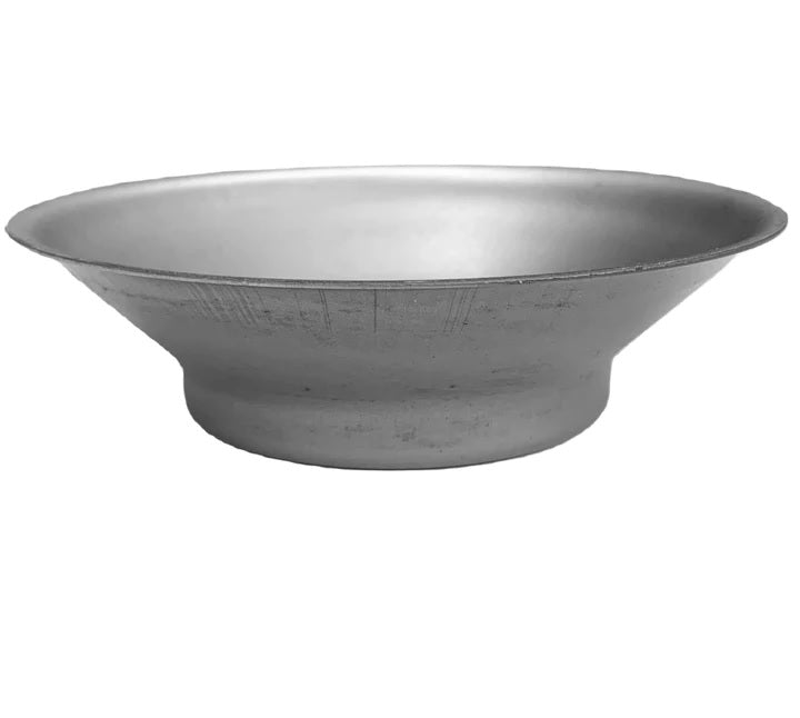 Side View Metal Stamping Pressed Stamped Steel Candle Tray Plate Holder Plain .036" Thickness T39