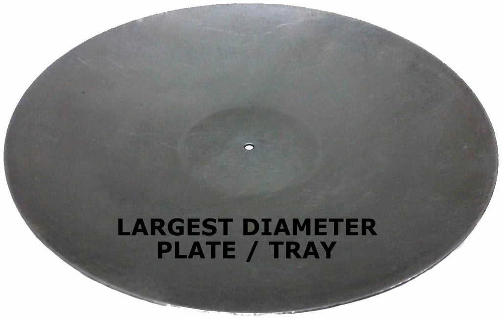Metal Stamping Pressed Stamped Steel Candle Tray Plate Holder Plain Slight Concave .0625" Thickness T44 approx. size 7 7/8" diameter