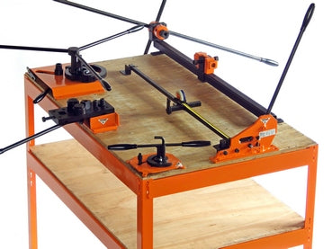 Metalcraft tool bench shown with Master workshop version 2 on table top