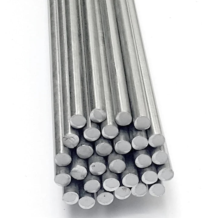 Bright annealed solid round rod mild steel 1/4" diameter x 36" long (3 ft) x 30 pieces per tube