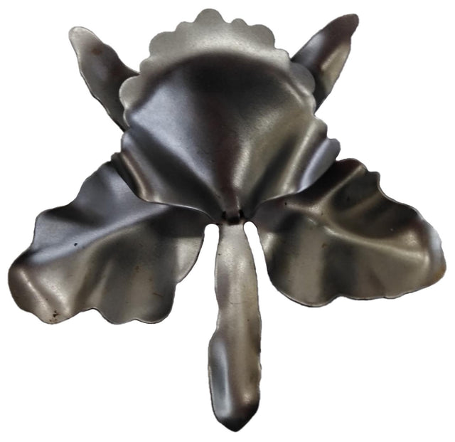 Metal Stamping Pressed Stamped Steel Flower Orchid Iris Large .020" Thickness F129  approx. size 2 13/16"w x 2 7/8"h