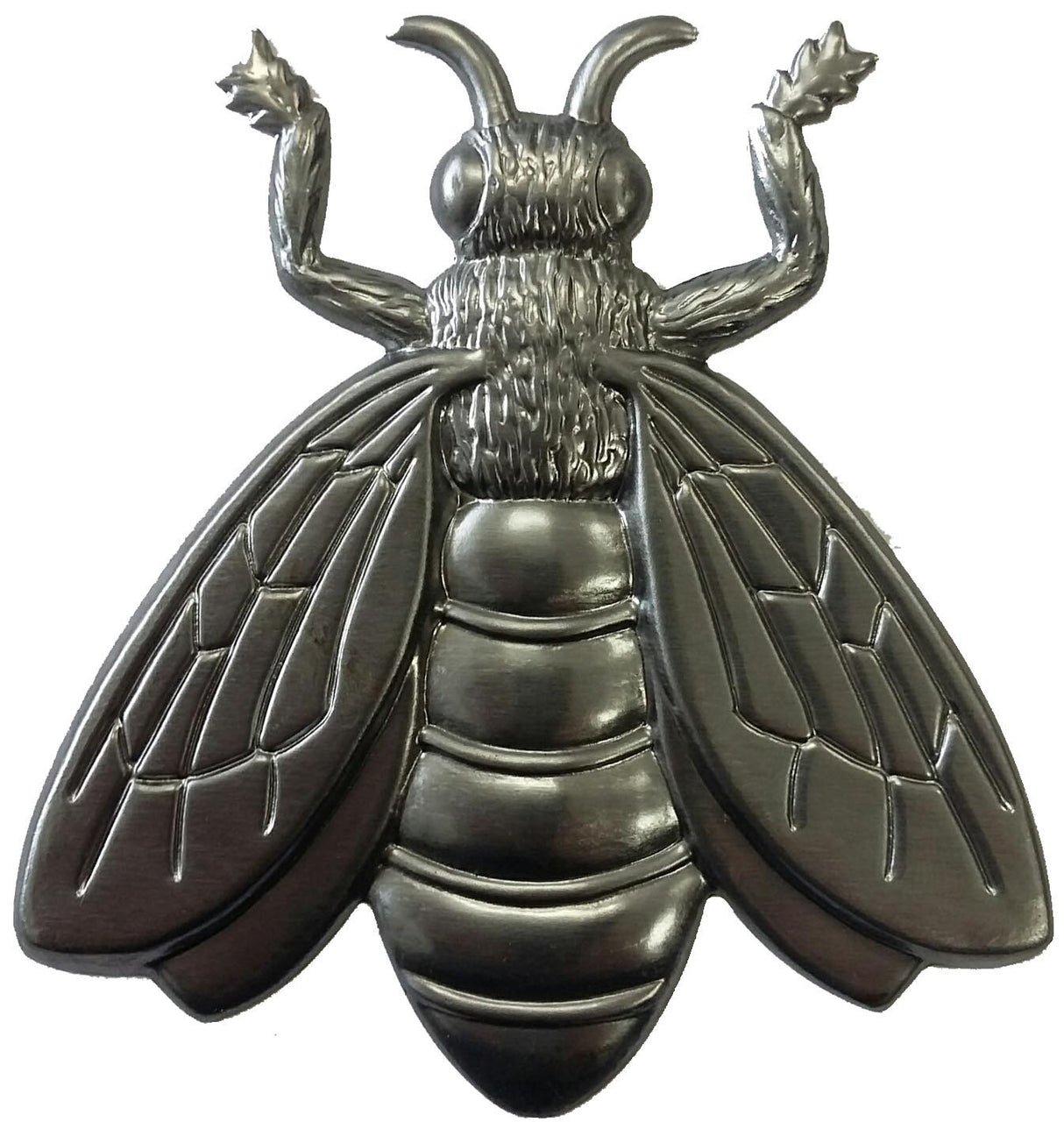 Metal Stamping Pressed Stamped Steel Honey Bee Insect .020" Thickness i83 approx. size 3 1/2"w x 3 5/8"h.