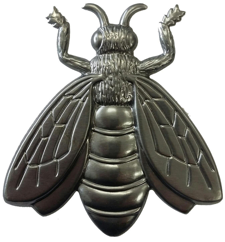 Metal Stamping Pressed Stamped Steel Honey Bee Insect .020" Thickness i83  approx. size 3 1/2"w x 3 5/8"h.