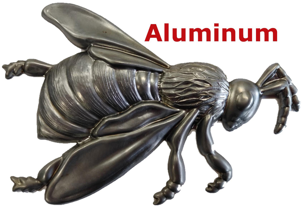 Solid Aluminuml Stamping Pressed Stamped Yellow Jacket Hornet Insect .020" Thickness i84  approx. size 4 1/2"w x 3 1/4"h.