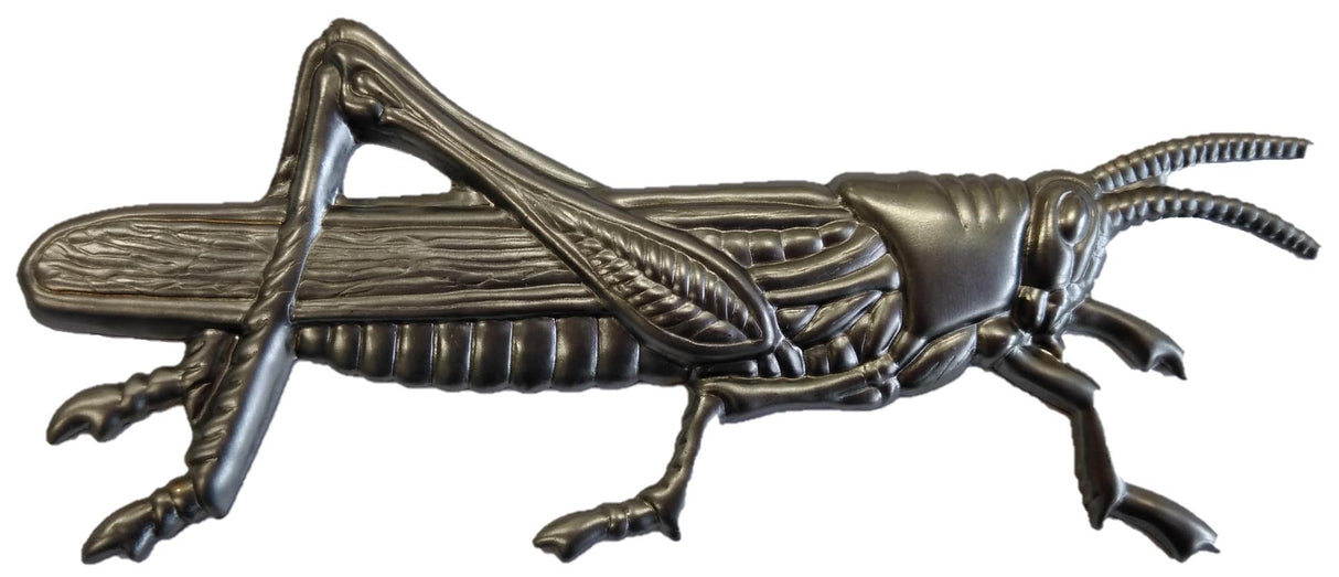 Metal Stamping Pressed Stamped Steel Grasshopper Insect .020" Thickness i87 approx. size 5 5/8"w x 2 5/16"h.