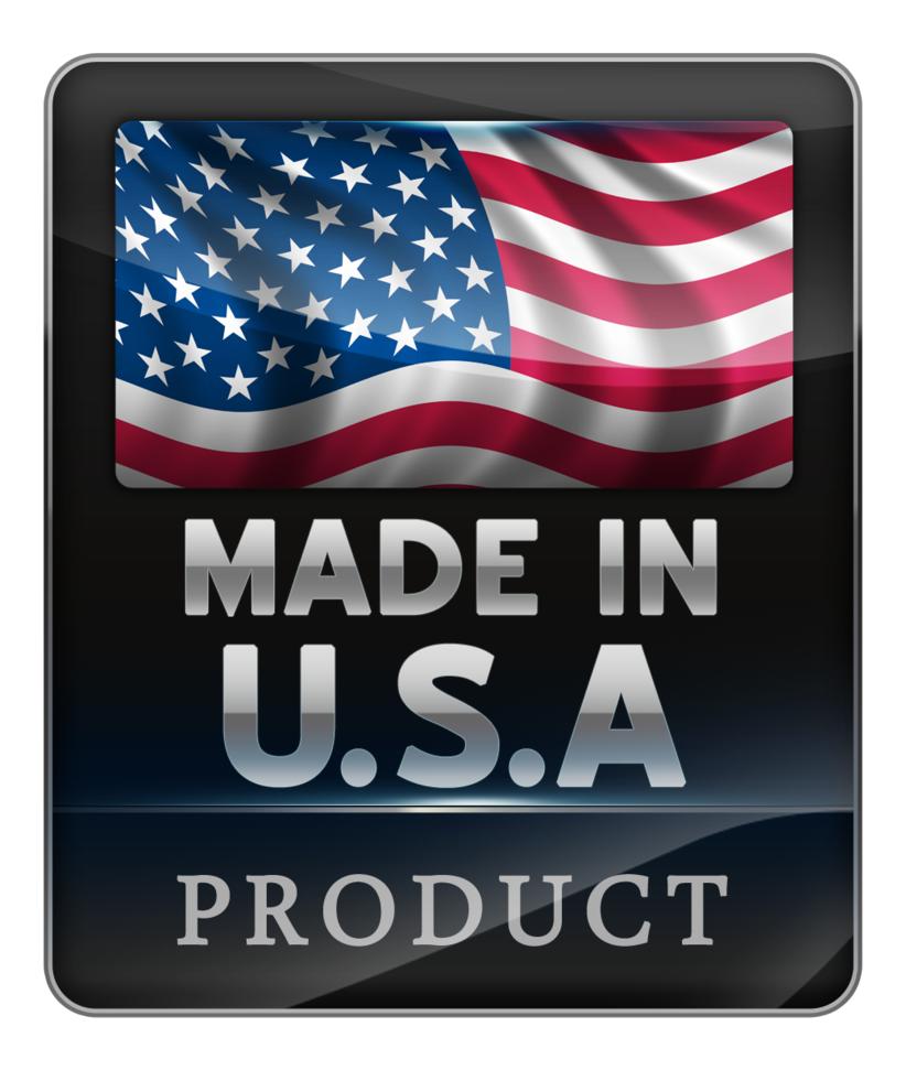 USA flag with words Made In USA Product