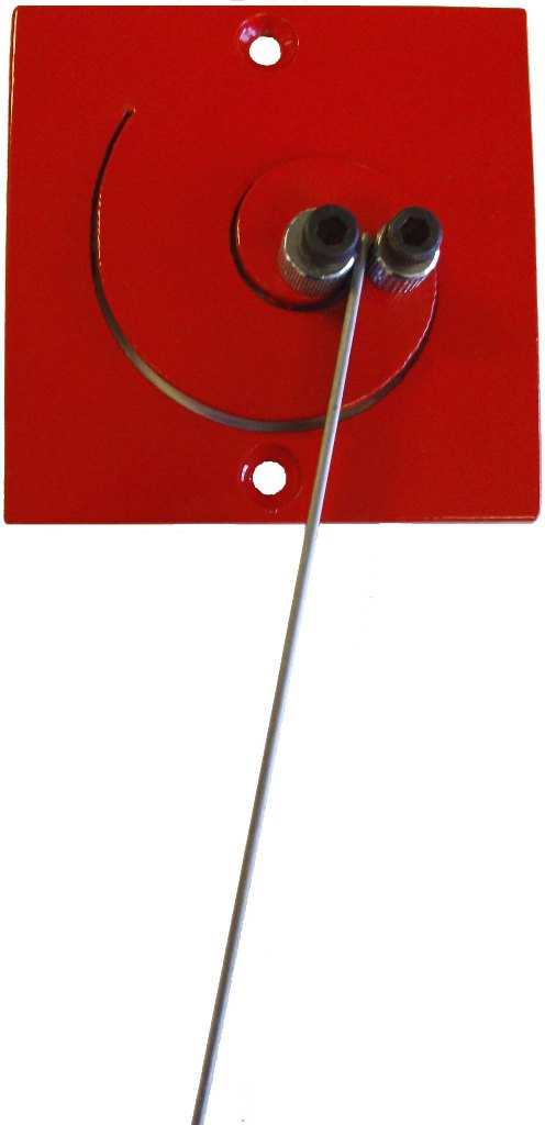 1/2"w x 3/32" thickness flat metal steel strip inserted in MK1 Red Scroll Bender