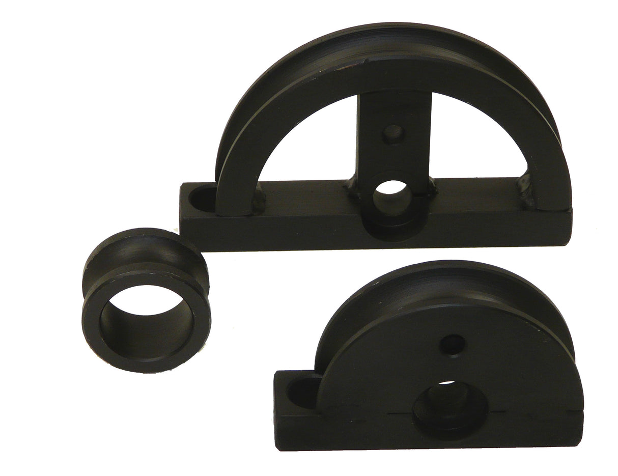 3 components making up the tubing components for the Metalcraft Scroll Bender MK3/3 Former