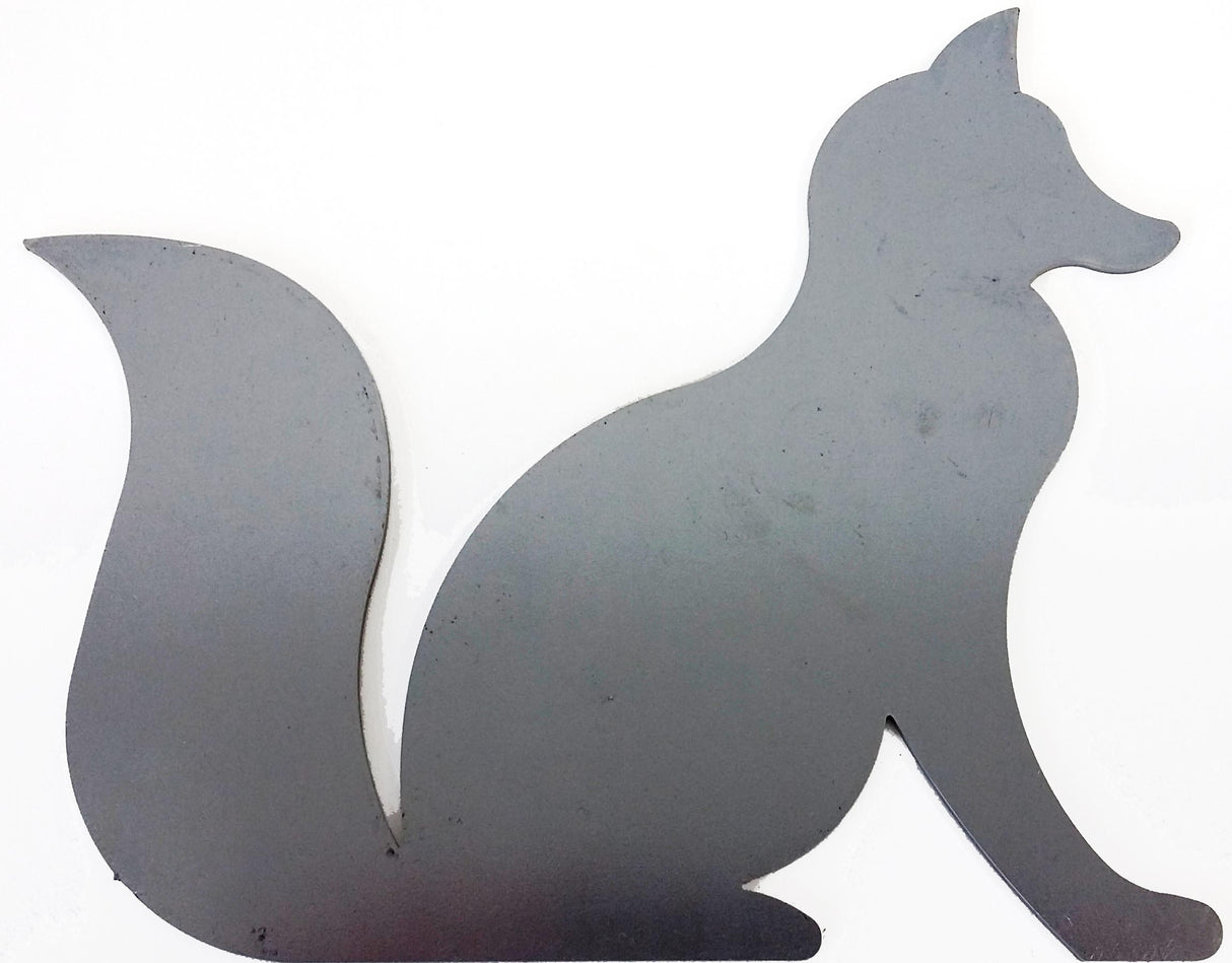 Metal Steel Silhouette Fox .072" Thickness MC1470 (slightly thicker than a penny) approx. size 7"w x 5 7/8"h.