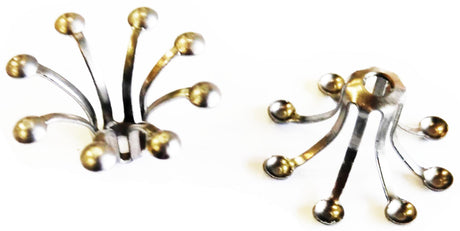 Metal Stamping Pressed Stamped Steel Flower Stamen A .020" Thickness  approx. size 13/16" dia. across the top. 1/2" high