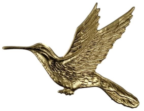 LOOK at what's been added - small brass hummingbird stamping!