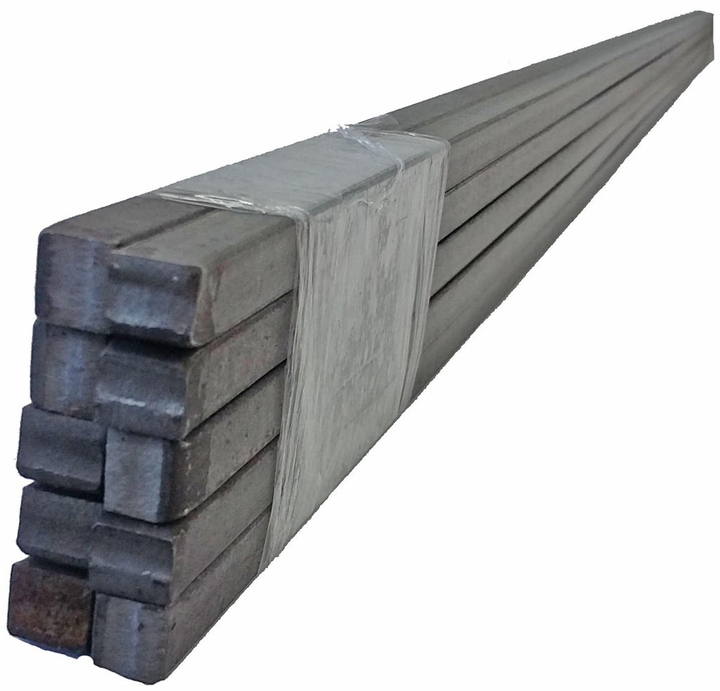 Hot Rolled Solid Square Black Bar Mild Steel 5/16" x 48" long (4ft) x 10 pieces per bundle