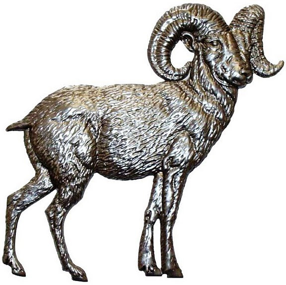 Metal Stamping Pressed Stamped Steel Bighorn Sheep Mountain Ram .020" Thickness A13 approx. size 4 1/2"w x 4 1/2"h.