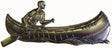 Metal Stamping Pressed Stamped Steel Native American in Canoe .020" Thickness A46 approx. size 6 1/2"w x 3"h 