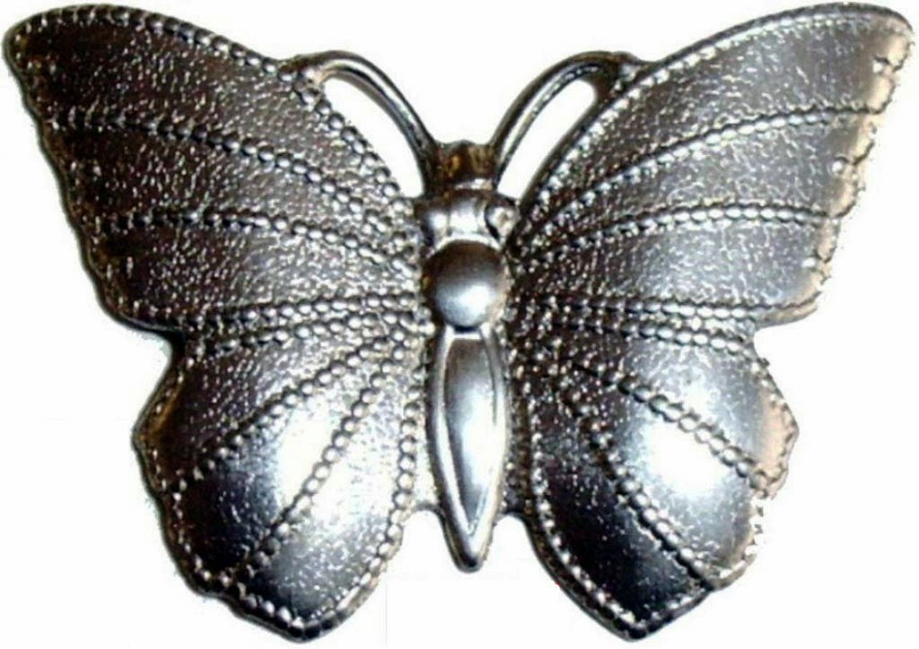 Metal Stamping Pressed Stamped Steel Butterfly Insect .020" Thickness B14 approx. size 1 1/2"w x 1 1/8"h.