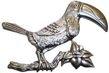 Metal Stamping Pressed Stamped Steel Toucan Bird .020" Thickness B8  approx. size 4 3/4"w x 3 1/8"h.