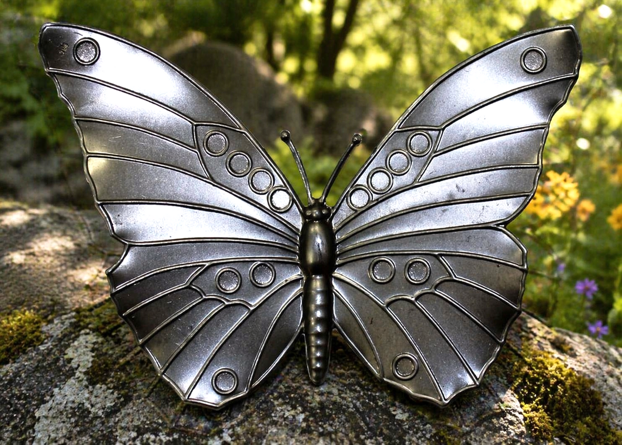 Metal Stamping Pressed Stamped Steel Butterfly Insect .020" Thickness B9