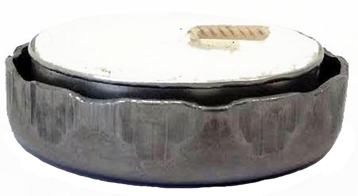 Side View with Candle Metal Stamping Pressed Stamped Steel Candle Holder Tea Light Bottle Cap Design .032" C3