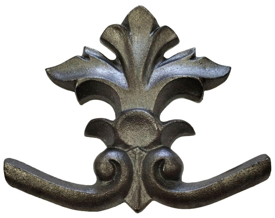 Grey Cast Iron Decorative Crest Gray