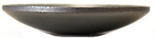 Side View Metal Stamping Pressed Stamped Steel Blank Plain 18 gauge Round Concave Disc 1 1/2" Diameter