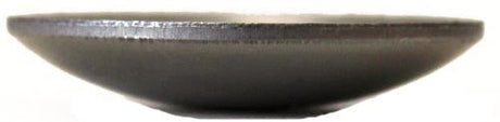 Side View Metal Stamping Pressed Stamped Steel Blank Plain 18 gauge Round Concave Disc 1 1/2" Diameter with Hole