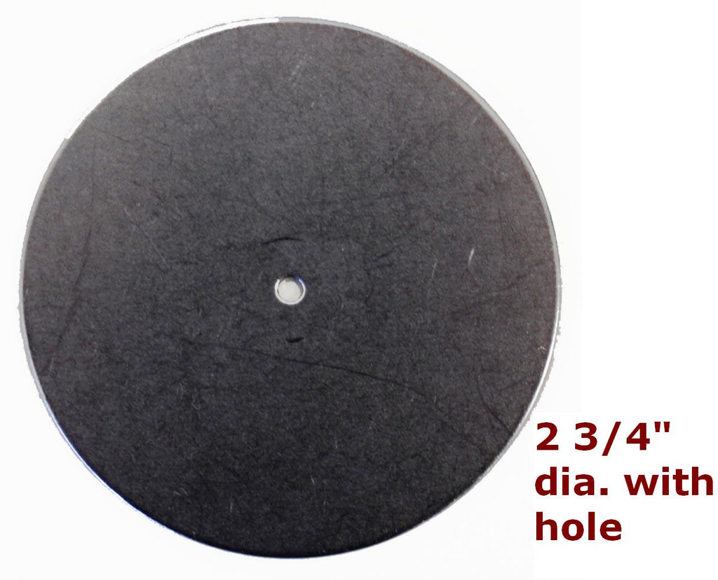 Metal Stamping Pressed Stamped Steel Blank Plain 18 gauge Round Flat Disc 2 3/4" Diameter with Hole