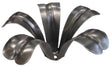 Metal Stamping Pressed Stamped Steel Flower Deep Drawn 5 Petal Husk .020" Thickness F12  approx. size 4 1/4"w x 2 3/8"h