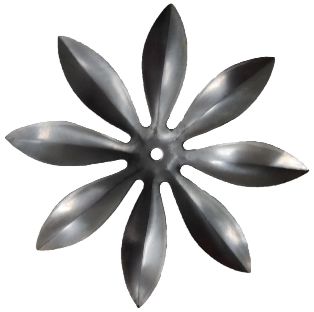 Metal Stamping Pressed Stamped Steel Flower 8 Petals .020" Thickness F25  approx. size 2 9/16" diameter