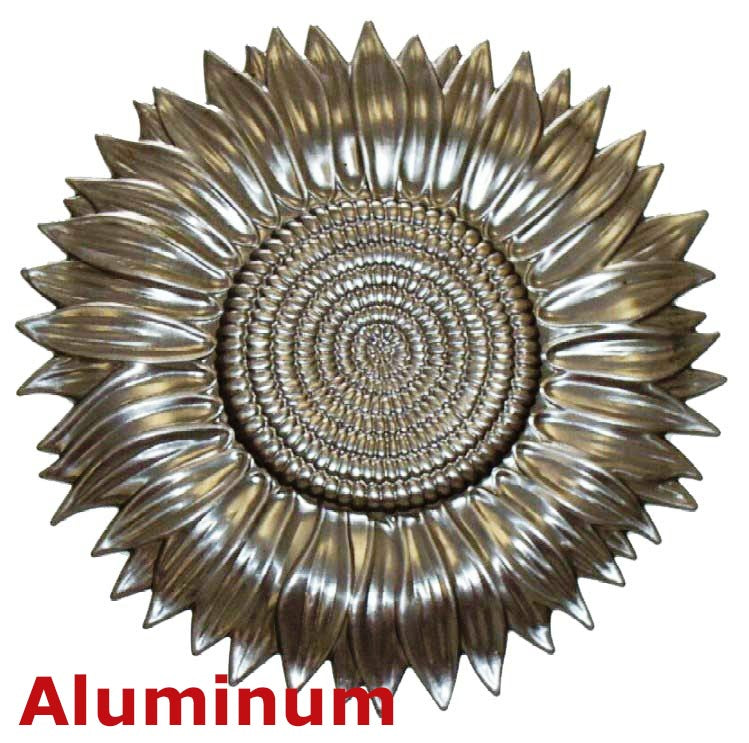 Solid Aluminum Stamping Pressed Stamped Sunflower .020" Thickness F29