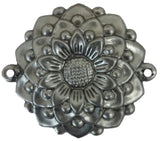 Metal Stamping Pressed Stamped Steel Rosette .020" Thickness F57  approx. size 2 3/8" diameter x 5/16" depth