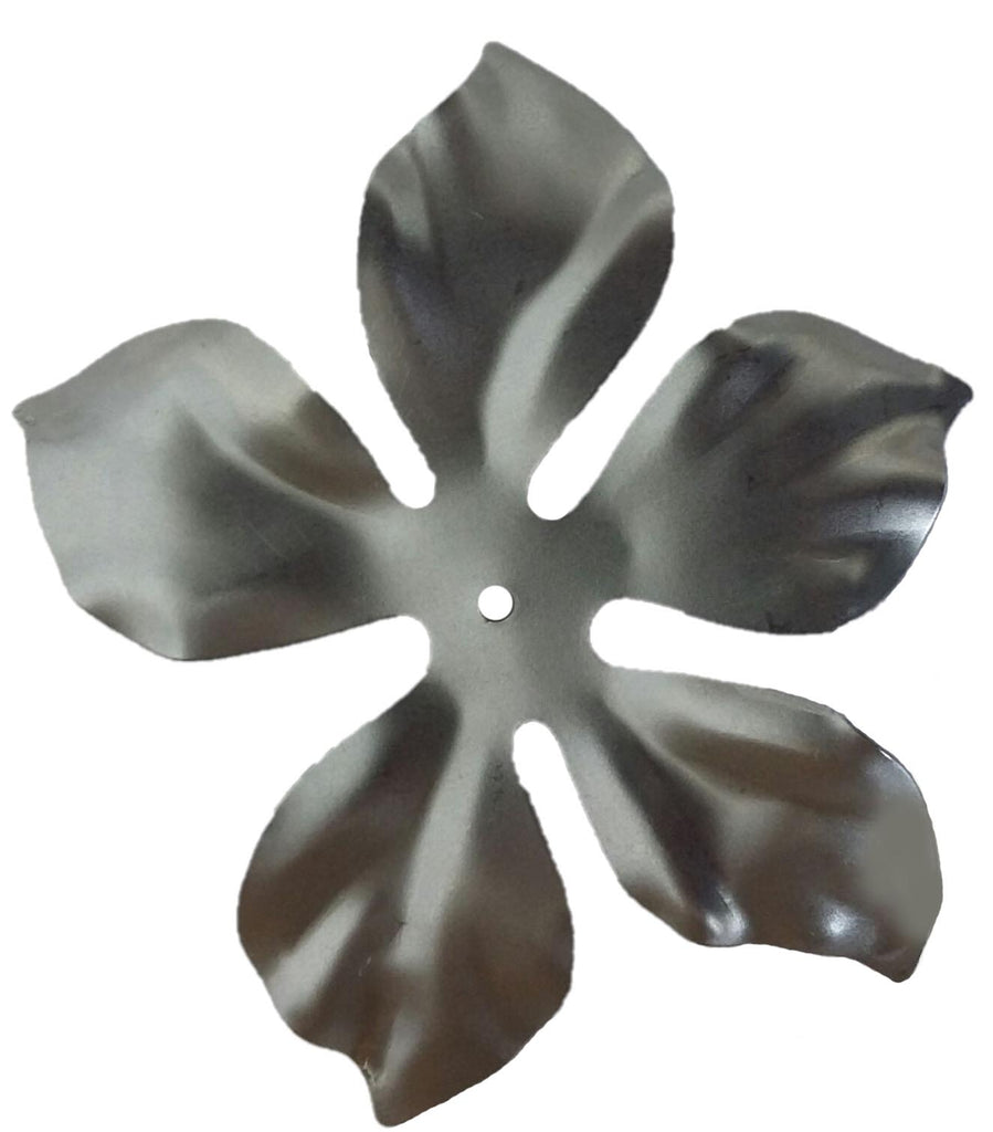 Metal Stamping Pressed Stamped Steel Flower 5 Petals .020" Thickness F79  approx. size 3 1/2" diameter