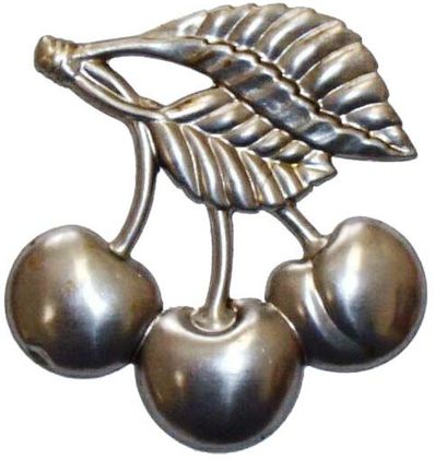 Metal Stamping Pressed Stamped Steel Cherries Fruit .020" Thickness FV14  approx. size 2 3/4"w x 2 15/16"h.