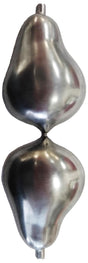 Metal Stamping Pressed Stamped Steel Pear Foldable Three Dimensional .020" Thickness FV18  approx. size unfolded 1 5/8"w x 4 7/8"h, folded together 1 5/8"w x 2 7/16"h