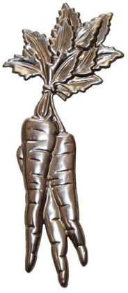 Metal Stamping Pressed Stamped Steel Carrots Leaves .020" Thickness FV5  approx. size 2 5/8"w x 6 1/16"h.