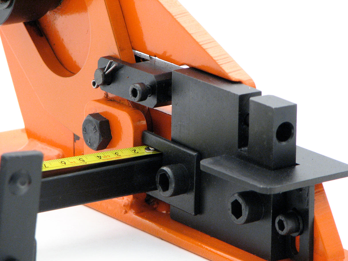 Closeup of Measuring Device on the Metalcraft Master Punch/Shear tool