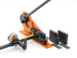 Metalcraft Master Punch / Shear Tool shown with 3 sizes of punch blocks/pins included plus complete with Tape Measuring Device