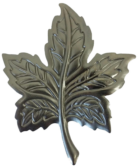 Metal Stamping Pressed Stamped Steel Leaf Maple Embossed .020" Thickness L75  approx. size 2 1/2"w x 3 1/16"h.