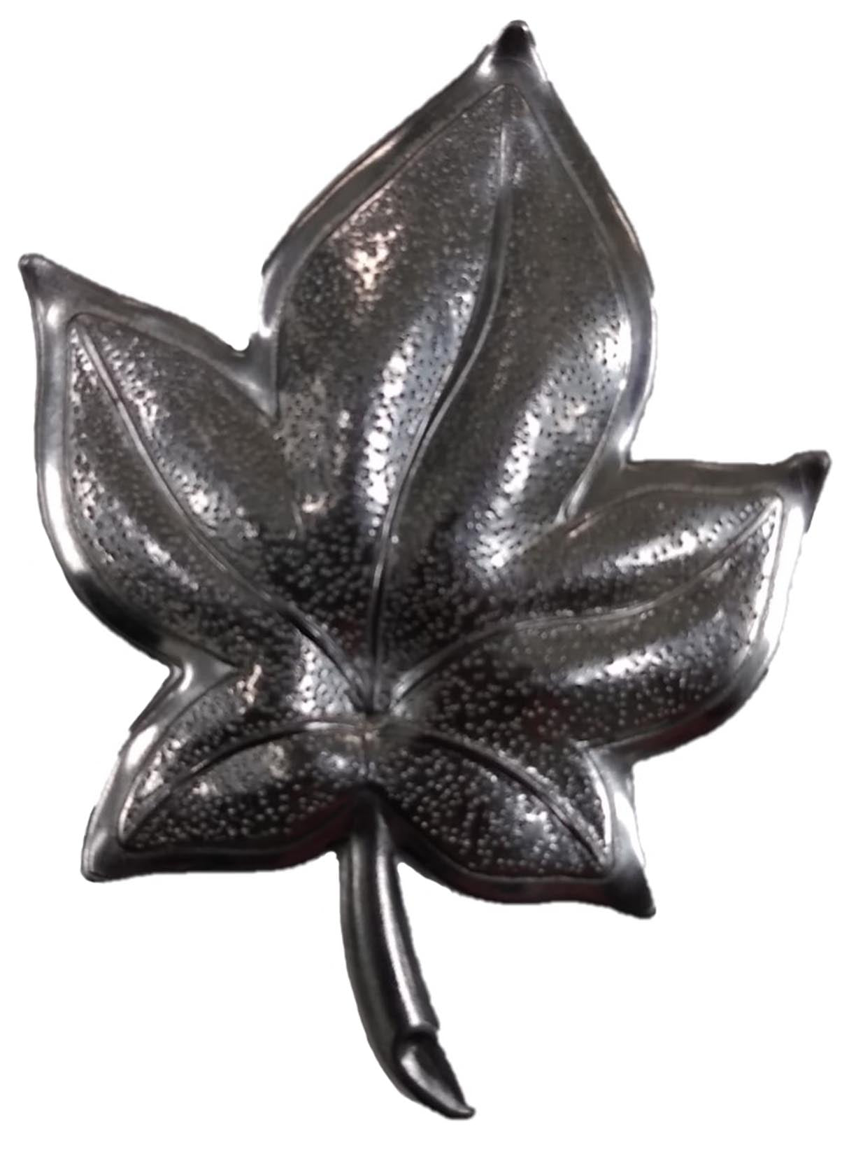 Metal Stamping Pressed Stamped Steel Sycamore Leaf .020" Thickness L122  approx. size 1 3/8"w x 1 7/8"h.