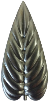 Metal Stamping Pressed Stamped Steel Leaf .020" Thickness L136  approx. size 1 1/4"w x 2 5/8"h.